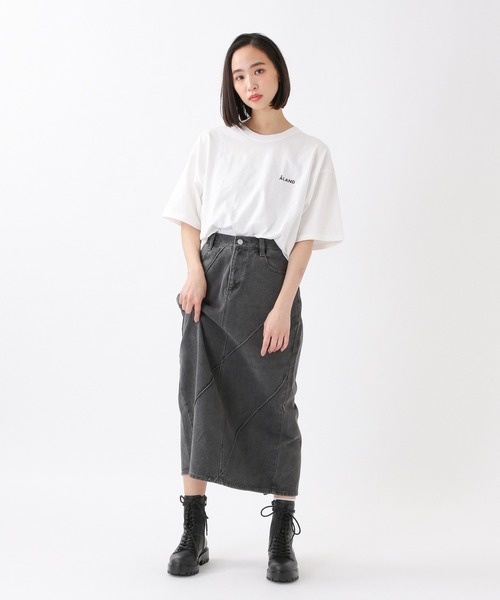 ALAND(エーランド)の「ALAND/ALANDロゴクルーT 2941485(Tシャツ/カットソー・レディース・ホワイト/ブラック/パープル/ブルー・MEDIUM/LARGE)」の5枚目の写真