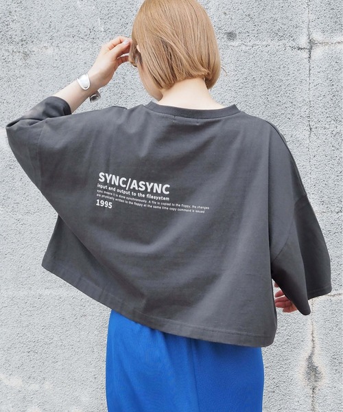 ショート丈Tシャツ tiptop tシャツ 「2025SS新色登場！」ショート丈前後プリントT
