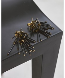 フリンジビーズイヤリング