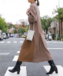 【Audrey and John Wad】2WAYプリーツニットワンピース