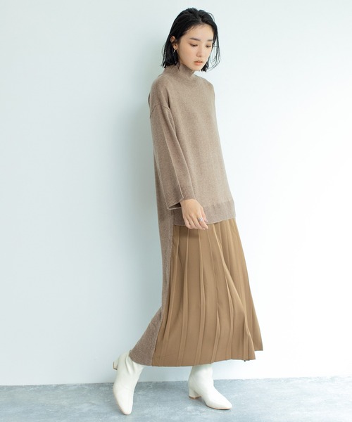 audrey and john wad(オードリーアンドジョンワッド)の「【Audrey and John Wad】2WAYプリーツニットワンピース(ワンピース・レディース・ブラウン系その他3/グレー系その他/ダークラベンダー/ブラック・FREE)」の12枚目の写真