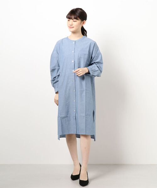 Samansa Mos2(サマンサ モスモス)の「柄アソートシャツチュニック(シャツ/ブラウス・レディース・ブラウン/ブルー/ベージュ/オフホワイト/ネイビー・フリ-)」の8枚目の写真