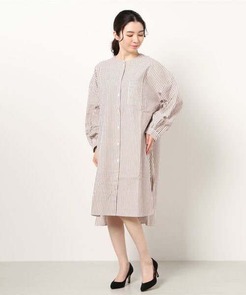 Samansa Mos2(サマンサ モスモス)の「柄アソートシャツチュニック(シャツ/ブラウス・レディース・ブラウン/ブルー/ベージュ/オフホワイト/ネイビー・フリ-)」の10枚目の写真