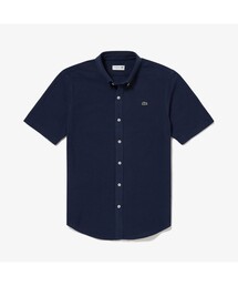 LACOSTE | コットン×リネン鹿の子地半袖ボタンダウンシャツ(シャツ/ブラウス)