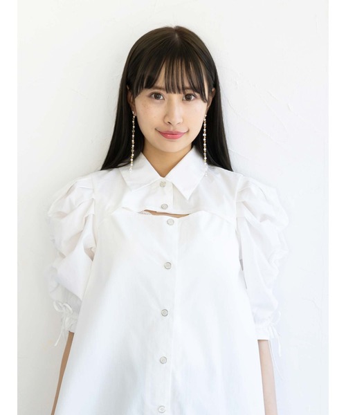 Honey Salon（ハニーサロン）の「キュービックロングピアス（ピアス（両耳用）・レディース・ホワイト/パープル・FREE）」の7枚目の写真