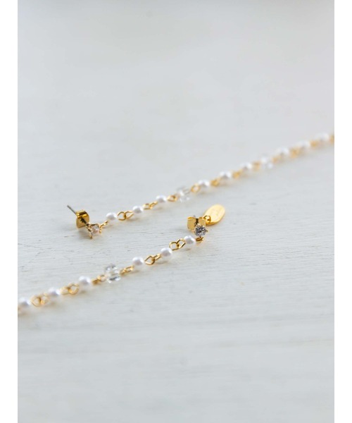 Honey Salon（ハニーサロン）の「キュービックロングピアス（ピアス（両耳用）・レディース・ホワイト/パープル・FREE）」の17枚目の写真