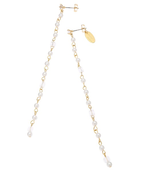 Honey Salon（ハニーサロン）の「キュービックロングピアス（ピアス（両耳用）・レディース・ホワイト/パープル・FREE）」の6枚目の写真