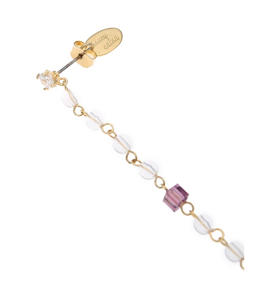 Honey Salon（ハニーサロン）の「キュービックロングピアス（ピアス（両耳用）・レディース・ホワイト/パープル・FREE）」の14枚目の写真