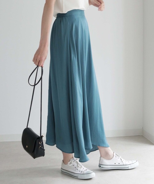 HER CLOSET（ハークローゼット）の「【HERCLOSET】エアリーフレアマキシスカート（スカート・レディース・ブラック/ピンクベージュ/テラコッタ/ターコイズブルー・M）」の18枚目の写真