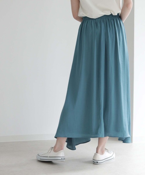 HER CLOSET（ハークローゼット）の「【HERCLOSET】エアリーフレアマキシスカート（スカート・レディース・ブラック/ピンクベージュ/テラコッタ/ターコイズブルー・M）」の7枚目の写真