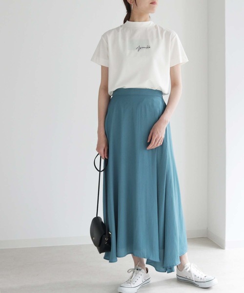 HER CLOSET（ハークローゼット）の「【HERCLOSET】エアリーフレアマキシスカート（スカート・レディース・ブラック/ピンクベージュ/テラコッタ/ターコイズブルー・M）」の10枚目の写真