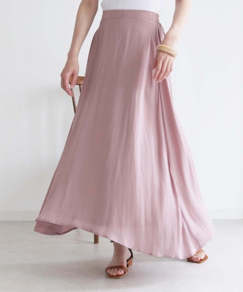 HER CLOSET（ハークローゼット）の「【HERCLOSET】エアリーフレアマキシスカート（スカート・レディース・ブラック/ピンクベージュ/テラコッタ/ターコイズブルー・M）」の13枚目の写真