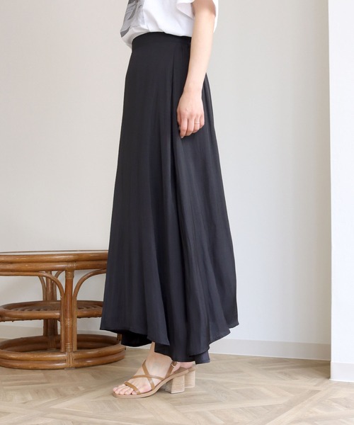 HER CLOSET（ハークローゼット）の「【HERCLOSET】エアリーフレアマキシスカート（スカート・レディース・ブラック/ピンクベージュ/テラコッタ/ターコイズブルー・M）」の22枚目の写真