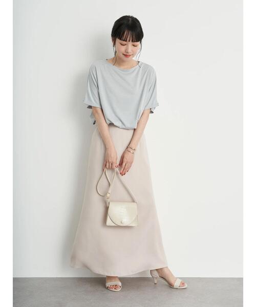 earth music&ecology(アースミュージックアンドエコロジー)の「バックフリルプルオーバー *(Tシャツ/カットソー・レディース・ホワイト/ラベンダー/ミント/サックスブルー・FREE)」の13枚目の写真