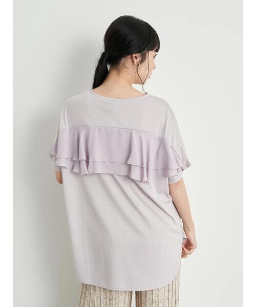 earth music&ecology(アースミュージックアンドエコロジー)の「バックフリルプルオーバー *(Tシャツ/カットソー・レディース・ホワイト/ラベンダー/ミント/サックスブルー・FREE)」の17枚目の写真