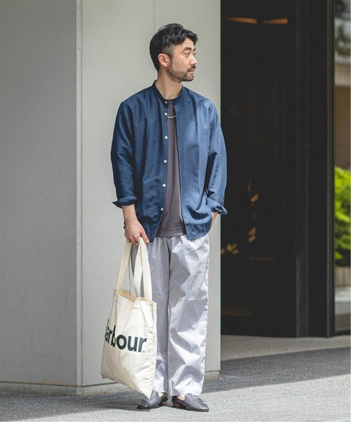 EDIFICE（エディフィス）の「テンセルリネン ポプリンバンドカラー シャツ（シャツ/ブラウス・メンズ・ホワイト/ブラック/ベージュ/ネイビー・SMALL/MEDIUM/LARGE/X-LARGE）」の5枚目の写真