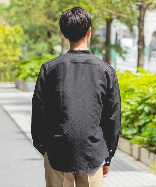 EDIFICE（エディフィス）の「テンセルリネン ポプリンバンドカラー シャツ（シャツ/ブラウス・メンズ・ホワイト/ブラック/ベージュ/ネイビー・SMALL/MEDIUM/LARGE/X-LARGE）」の12枚目の写真