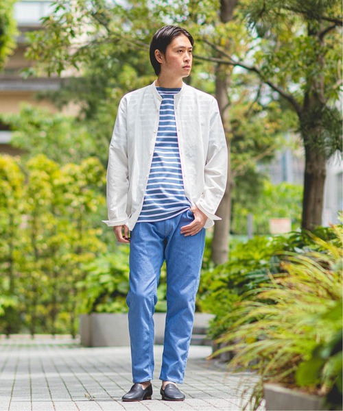 EDIFICE（エディフィス）の「テンセルリネン ポプリンバンドカラー シャツ（シャツ/ブラウス・メンズ・ホワイト/ブラック/ベージュ/ネイビー・SMALL/MEDIUM/LARGE/X-LARGE）」の15枚目の写真