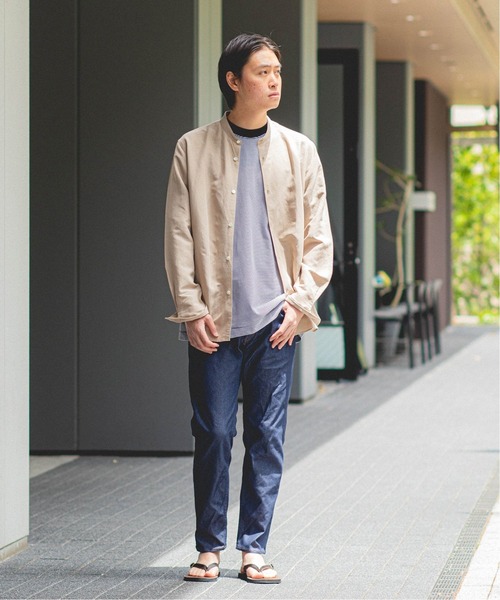 EDIFICE（エディフィス）の「テンセルリネン ポプリンバンドカラー シャツ（シャツ/ブラウス・メンズ・ホワイト/ブラック/ベージュ/ネイビー・SMALL/MEDIUM/LARGE/X-LARGE）」の21枚目の写真