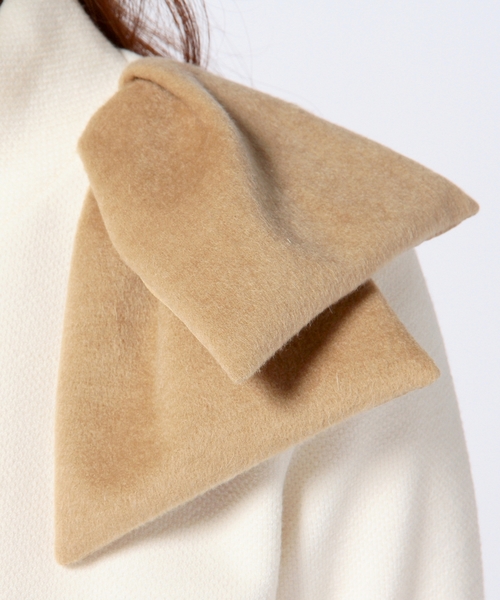 Another Edition（アナザーエディション）の「リボンショルダーハイネックプルオーバー/ AE RBN SHLD HI/N PO（Tシャツ/カットソー・レディース・オフホワイト/ブラック/グレー・フリー）」の12枚目の写真