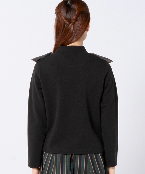 Another Edition（アナザーエディション）の「リボンショルダーハイネックプルオーバー/ AE RBN SHLD HI/N PO（Tシャツ/カットソー・レディース・オフホワイト/ブラック/グレー・フリー）」の13枚目の写真