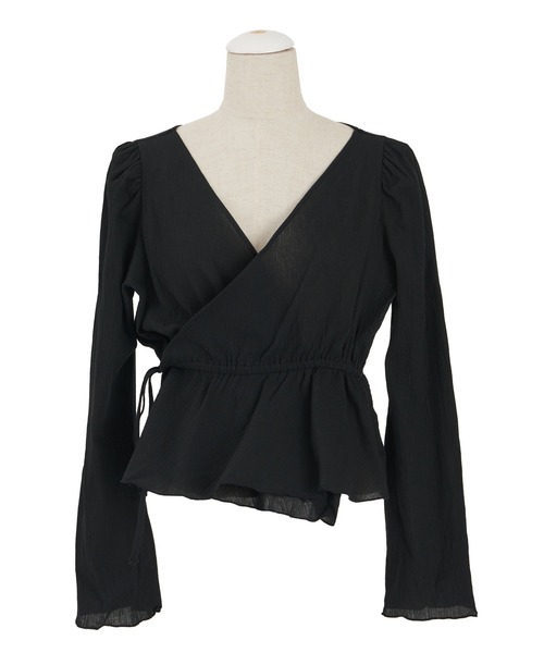 PUNYUS（プニュズ）の「ペプラムカーディガン（カーディガン/ボレロ・レディース・カーキ/ブルー/オレンジ/ブラック/ホワイト・1/2/3/4）」の3枚目の写真