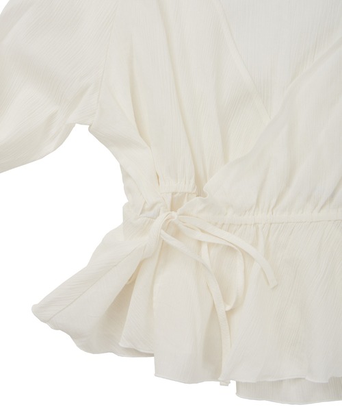 PUNYUS（プニュズ）の「ペプラムカーディガン（カーディガン/ボレロ・レディース・カーキ/ブルー/オレンジ/ブラック/ホワイト・1/2/3/4）」の11枚目の写真