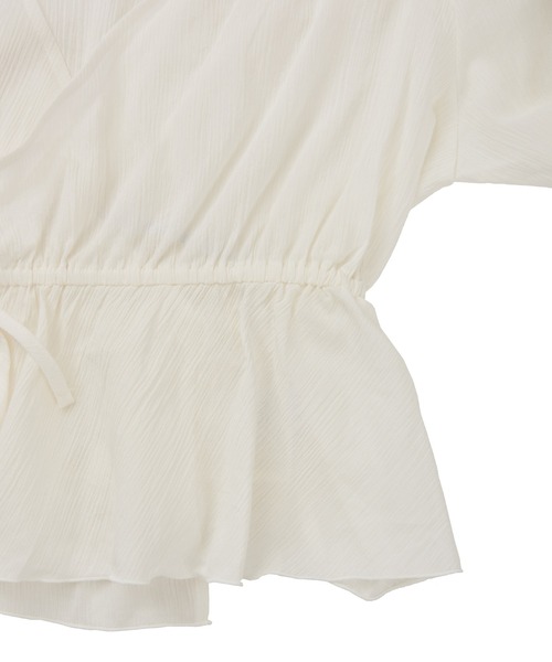 PUNYUS（プニュズ）の「ペプラムカーディガン（カーディガン/ボレロ・レディース・カーキ/ブルー/オレンジ/ブラック/ホワイト・1/2/3/4）」の12枚目の写真