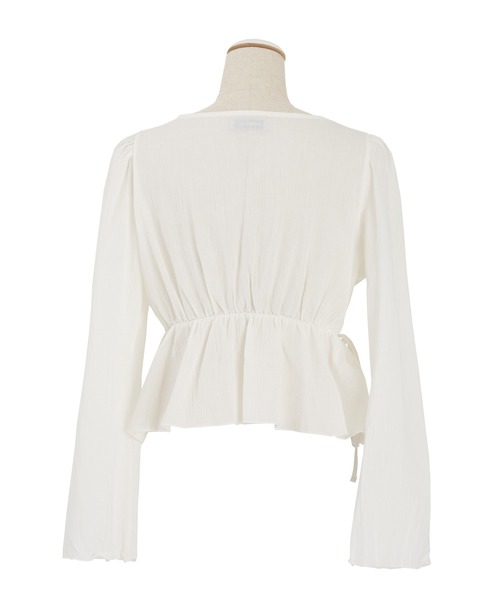 PUNYUS（プニュズ）の「ペプラムカーディガン（カーディガン/ボレロ・レディース・カーキ/ブルー/オレンジ/ブラック/ホワイト・1/2/3/4）」の14枚目の写真