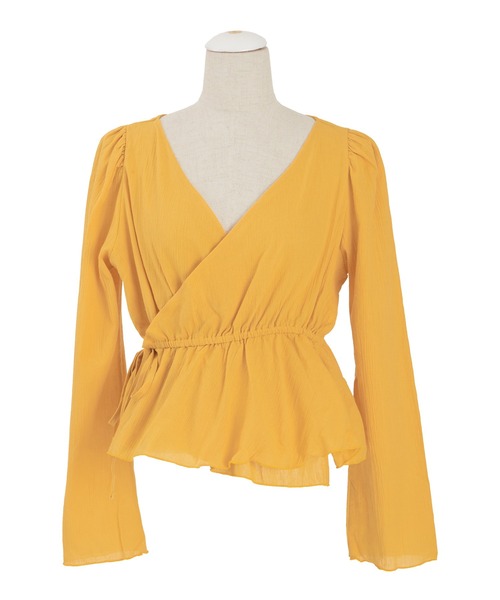 PUNYUS（プニュズ）の「ペプラムカーディガン（カーディガン/ボレロ・レディース・カーキ/ブルー/オレンジ/ブラック/ホワイト・1/2/3/4）」の15枚目の写真