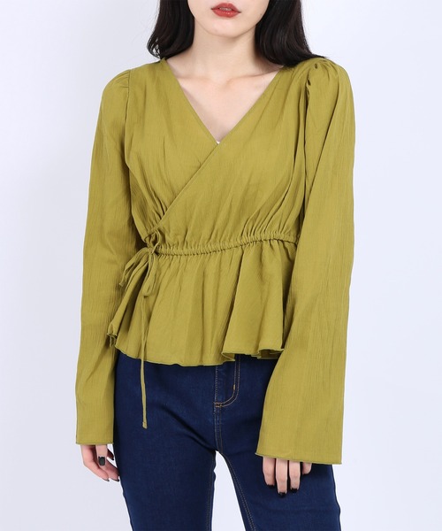 PUNYUS（プニュズ）の「ペプラムカーディガン（カーディガン/ボレロ・レディース・カーキ/ブルー/オレンジ/ブラック/ホワイト・1/2/3/4）」の7枚目の写真