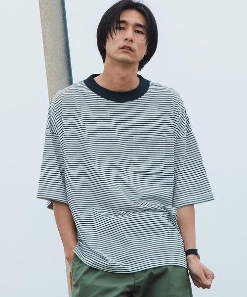 グリーンレーベルリラクシング ビックシルエット 緑 アースカラーTシャツ 古着 green label relaxing（グリーンレーベルリラクシング）の「OLT