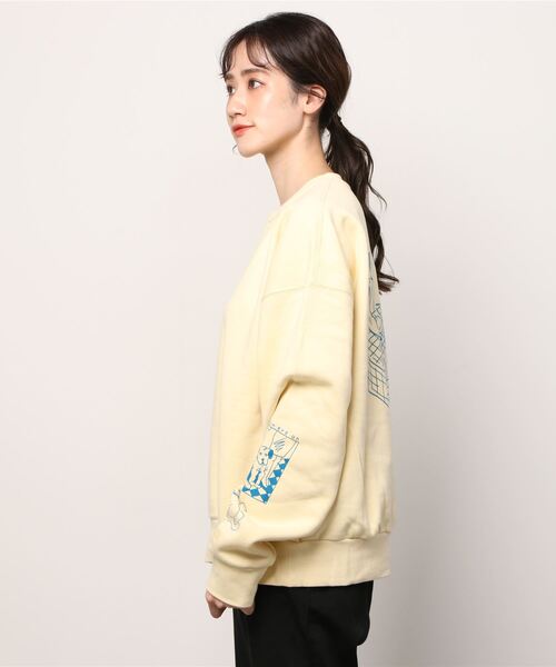 Common Noun（コモン ナウン）の「Common Noun/norahi 裏起毛クルースウェット（スウェット・レディース・サックスブルー/オートミール/ライトイエロー/スミクロ・M/L）」の7枚目の写真