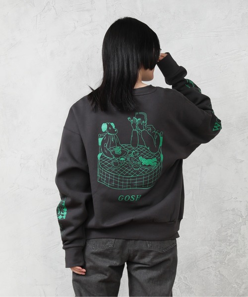 Common Noun（コモン ナウン）の「Common Noun/norahi 裏起毛クルースウェット（スウェット・レディース・サックスブルー/オートミール/ライトイエロー/スミクロ・M/L）」の5枚目の写真