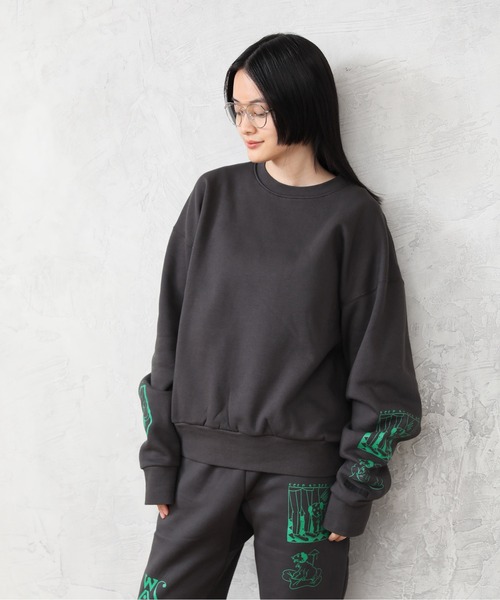 Common Noun（コモン ナウン）の「Common Noun/norahi 裏起毛クルースウェット（スウェット・レディース・サックスブルー/オートミール/ライトイエロー/スミクロ・M/L）」の22枚目の写真