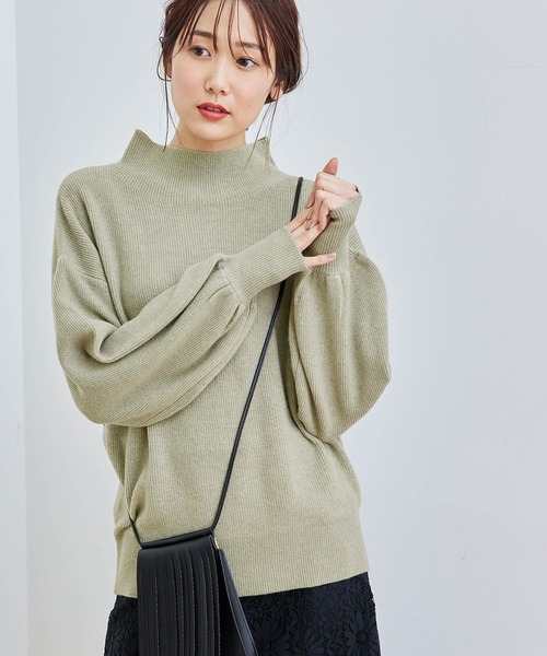 ROPE' PICNIC(ロペピクニック)の「メレンゲニットハイネックプルオーバー(ニット/セーター・レディース・オフホワイト/グリーン系その他2/ブルー系その他4/パープル系その他/イエロー/ブラック・38)」の3枚目の写真