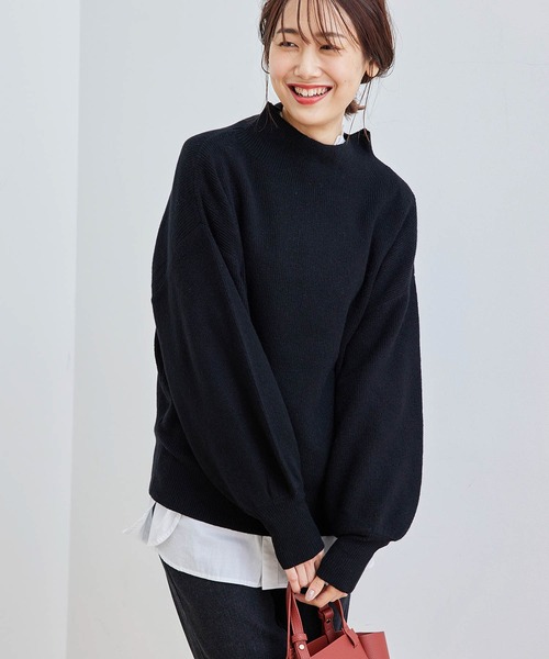 ROPE' PICNIC(ロペピクニック)の「メレンゲニットハイネックプルオーバー(ニット/セーター・レディース・オフホワイト/グリーン系その他2/ブルー系その他4/パープル系その他/イエロー/ブラック・38)」の2枚目の写真