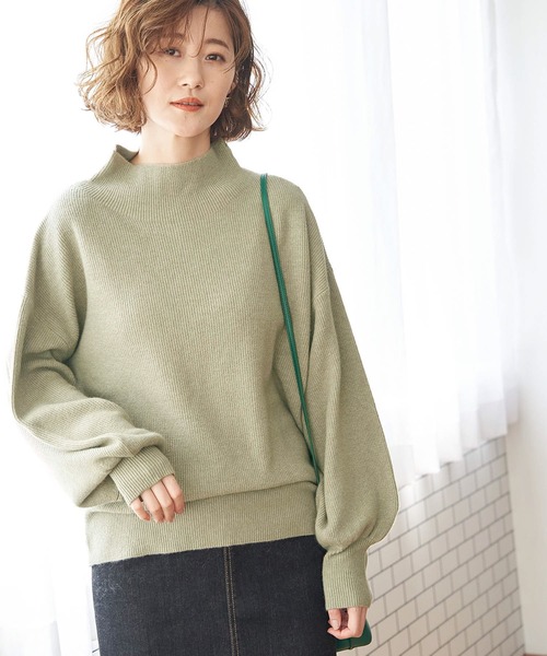 ROPE' PICNIC(ロペピクニック)の「メレンゲニットハイネックプルオーバー(ニット/セーター・レディース・オフホワイト/グリーン系その他2/ブルー系その他4/パープル系その他/イエロー/ブラック・38)」の14枚目の写真