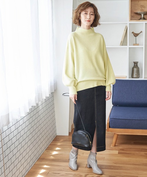 ROPE' PICNIC(ロペピクニック)の「メレンゲニットハイネックプルオーバー(ニット/セーター・レディース・オフホワイト/グリーン系その他2/ブルー系その他4/パープル系その他/イエロー/ブラック・38)」の16枚目の写真