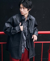 WEGO | WEGO/フェイクレザービッグシルエットシャツ(シャツ/ブラウス)