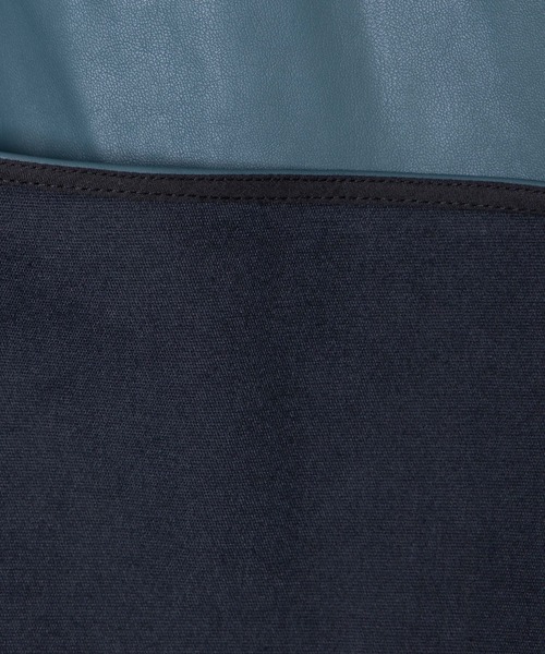 WEGO（ウィゴー）の「WEGO/フェイクレザービッグシルエットシャツ（シャツ/ブラウス・メンズ・ブラック/グリーン系その他・MEDIUM/LARGE）」の8枚目の写真