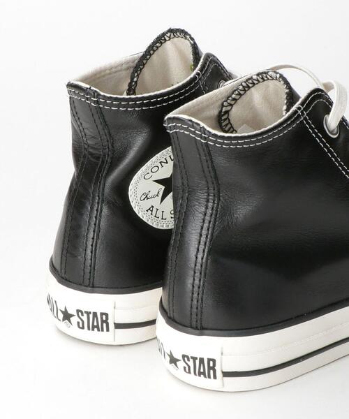 CONVERSE（コンバース）の「＜CONVERSE(コンバース)＞ALL STAR OLIVE GREEN LEATHER HI スニーカー（スニーカー・レディース・ブラック・22.5cm/23cm/23.5cm/24cm/24.5cm/25cm）」の2枚目の写真