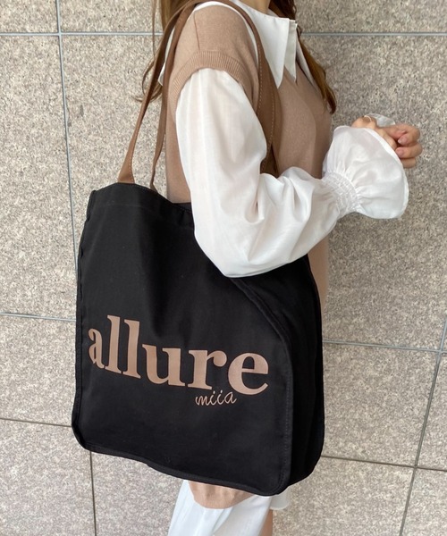 MIIA(ミーア)の「allure miia トートバッグ(トートバッグ・レディース・ブラック/パープル/オフホワイト/ピンク・FREE)」の3枚目の写真
