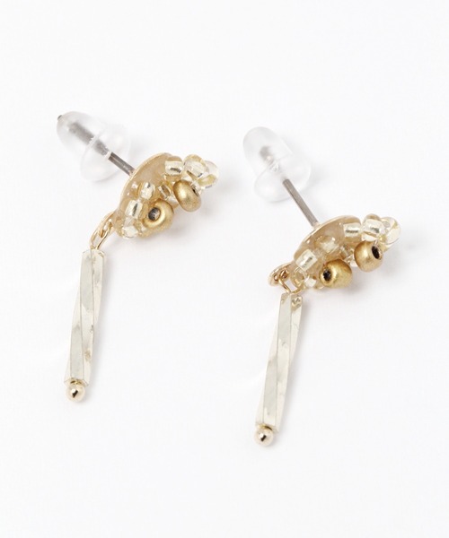 niko and...(ニコアンド)の「プチビーズデザインキャッチピアス(ピアス(両耳用)・レディース・イエロー/ブラック/アイボリー・0)」の8枚目の写真