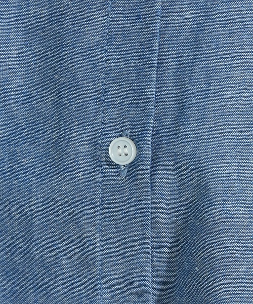 ONIGIRI（オニギリ）の「ボーイフレンドシャツ（シャツ/ブラウス・レディース・ホワイト/ストライプ/ブルー系・FREE）」の9枚目の写真