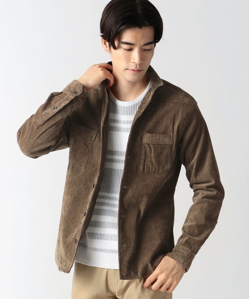 NICOLE CLUB FOR MEN（ニコルクラブフォーメン）の「ブライトコーデュロイ　シャツブルゾン（シャツ/ブラウス・メンズ・モカ/その他/ブラック/ライトベージュ・MEDIUM/X-LARGE/LARGE）」の7枚目の写真