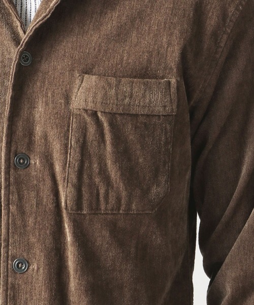 NICOLE CLUB FOR MEN（ニコルクラブフォーメン）の「ブライトコーデュロイ　シャツブルゾン（シャツ/ブラウス・メンズ・モカ/その他/ブラック/ライトベージュ・MEDIUM/X-LARGE/LARGE）」の21枚目の写真