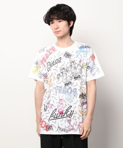 Kare／ME（カーミー）1980総柄Tシャツ セール】Kare/ME（カーミー）1980総柄Tシャツ（Tシャツ