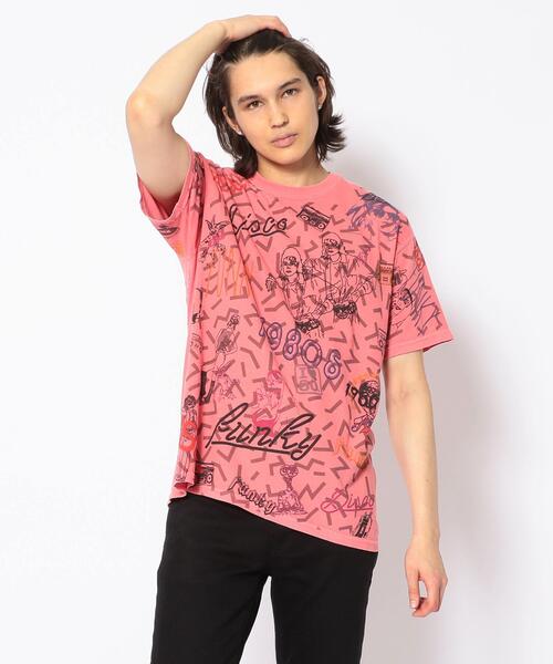 Kare/ME（カーミー）の「Kare/ME（カーミー）1980総柄Tシャツ（Tシャツ/カットソー・メンズ・ベージュ/ピンク/ホワイト・MEDIUM/LARGE）」の8枚目の写真