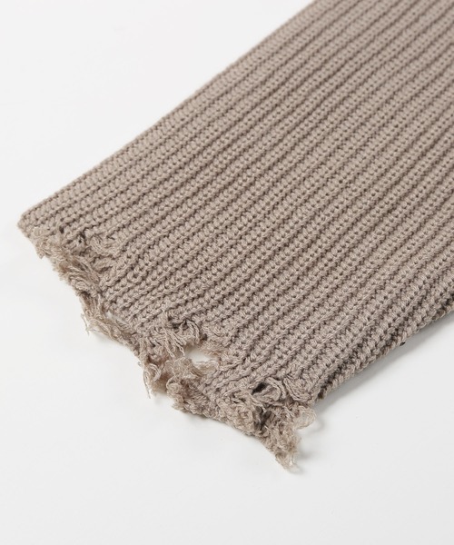 G.O.C（ジーオーシー）の「ダメージクルーネックニット（ニット/セーター・メンズ・ブラック/グレー/オフホワイト/ブルー/モカ/ブルー系その他/ワイン/グレイッシュベージュ/パープル・MEDIUM/LARGE）」の21枚目の写真